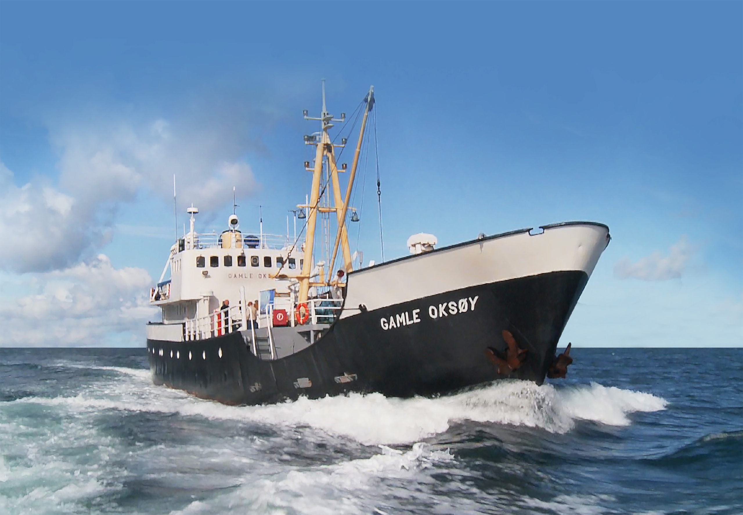 Noors museumschip op zee