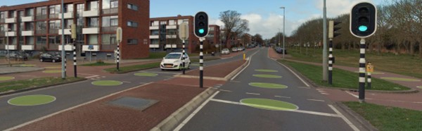 Fietsoversteek Waddenzeestraat_Hunzestraat